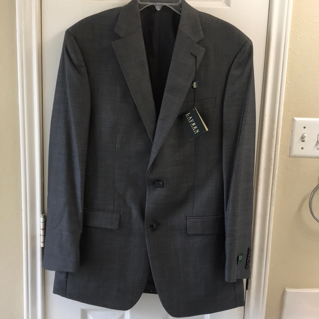 Ralph Lauren 100% Wool Charcoal Jacket. New!